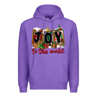 Purple Joy To The World Premium Hoodie - FaDigitalArtStudio