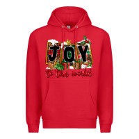Red Joy To The World Premium Hoodie - FaDigitalArtStudio