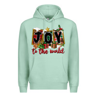 Seafoam Joy To The World Premium Hoodie - FaDigitalArtStudio