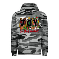 Slate Camo Joy To The World Premium Hoodie - FaDigitalArtStudio