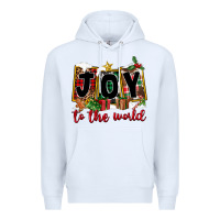 White Joy To The World Premium Hoodie - FaDigitalArtStudio
