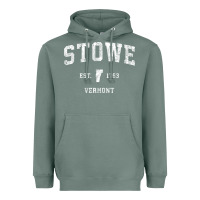 Sage Stowe Vermont Vt Vintage Athletic Sports Heavyweight Hoodie - minhPixels