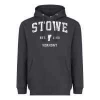 Smoke Stowe Vermont Vt Vintage Athletic Sports Heavyweight Hoodie - minhPixels