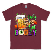 Burgundy Lets Get Boozy Classic Tee - texasbilliewilder