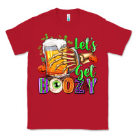 Red Lets Get Boozy Classic Tee - texasbilliewilder