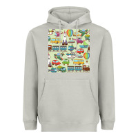 Moon Dust Planes, Trains, and Automobiles pattern Chiffon Top Heavyweight Hoodie - minhPixels
