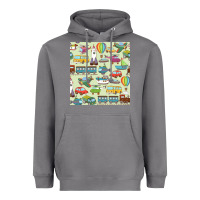 Storm Planes, Trains, and Automobiles pattern Chiffon Top Heavyweight Hoodie - minhPixels