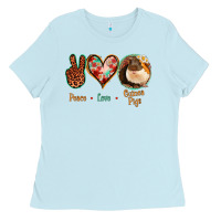 Baby Blue Peace Love Guinea Pigs Ladies Tee - Bettercallsaul