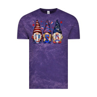 Cloud Purple USA gnomies 4th of july Vintage Tee - HowdyJamesFarm