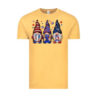 Vintage Mustard USA gnomies 4th of july Vintage Tee - HowdyJamesFarm