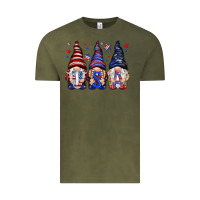 Vintage Olive USA gnomies 4th of july Vintage Tee - HowdyJamesFarm