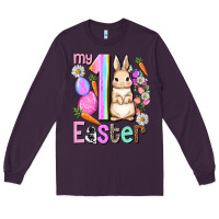 Plum My first Easter Girl Easter Day Long Sleeve Tee - HowdyJamesFarm