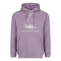 Lavender Life Is Better On A Boat Sailboat Sketch Cool Sailing Gifts Heavyweight Hoodie - minhPixels