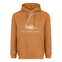 Meerkat Life Is Better On A Boat Sailboat Sketch Cool Sailing Gifts Heavyweight Hoodie - minhPixels
