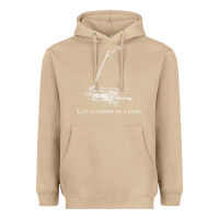 Mushroom Life Is Better On A Boat Sailboat Sketch Cool Sailing Gifts Heavyweight Hoodie - minhPixels
