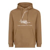 Toasted Coconut Life Is Better On A Boat Sailboat Sketch Cool Sailing Gifts Heavyweight Hoodie - minhPixels
