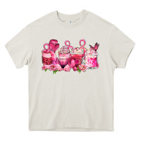 Cream cancer coffee cups Heavy Core Tee - LillyAllenDesigns