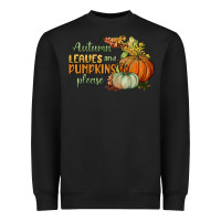 Black autumn leaves and pumpkins please Heavyweight Sweatshirt - BundleAndBundleShop