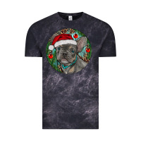 Cloud Black Frenchie Christmas Vintage Tee - RanaPortraitStore