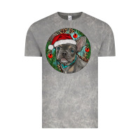 Cloud Rock Frenchie Christmas Vintage Tee - RanaPortraitStore
