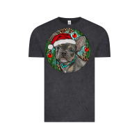 Frenchie Christmas Vintage Tee | Teevron