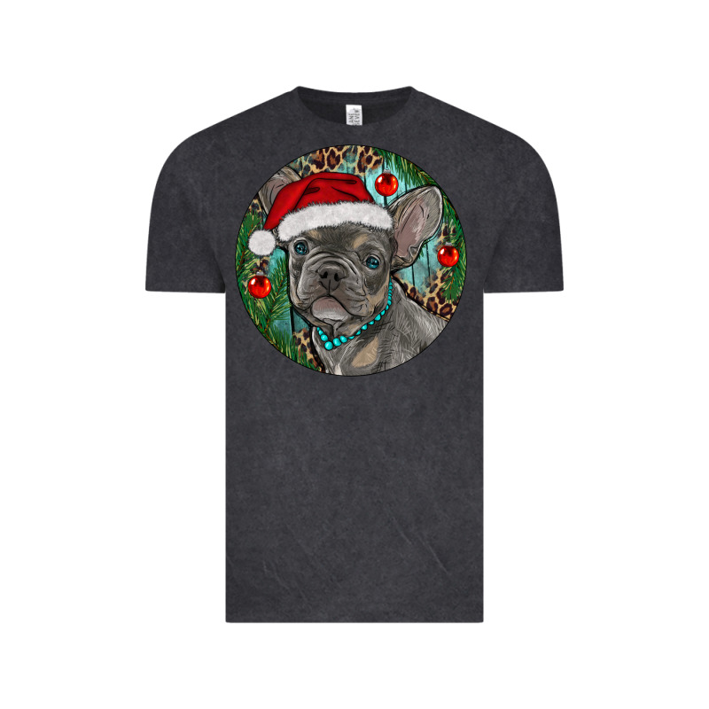 Frenchie Christmas Vintage Tee by RanaPortraitStore | Teevron