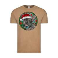 Vintage Coffee Frenchie Christmas Vintage Tee - RanaPortraitStore