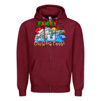 Burgundy family 2024 christmas cruise Zipper Hoodie - CowhideDigitalArt
