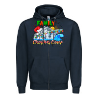 Navy family 2024 christmas cruise Zipper Hoodie - CowhideDigitalArt