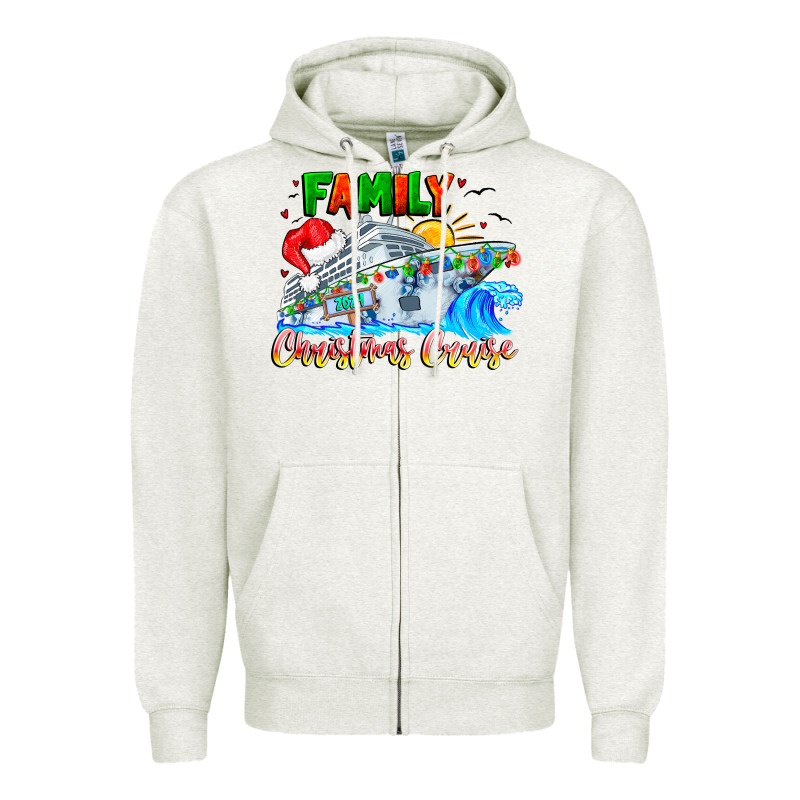 Family 2024 Christmas Cruise Zipper Hoodie by CowhideDigitalArt | Teevron
