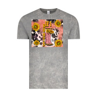 Cloud Rock cowgirl boots sunflower Vintage Tee - TumblerDesignByShophia