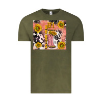 Vintage Olive cowgirl boots sunflower Vintage Tee - TumblerDesignByShophia