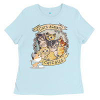 Baby Blue Cats Against Cat Calls Ladies Tee - Bettercallsaul
