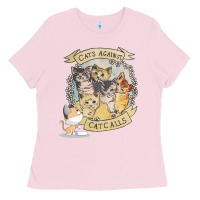 Bubblegum Pink Cats Against Cat Calls Ladies Tee - Bettercallsaul