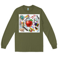 Army Green school elements tumbler Long Sleeve Tee - CowGirlArtShop