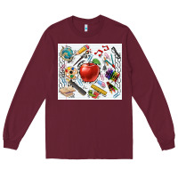 Burgundy school elements tumbler Long Sleeve Tee - CowGirlArtShop
