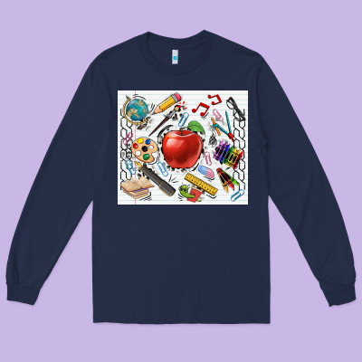 School Elements Tumbler Long Sleeve Tee Designed By Cowgirlartshop