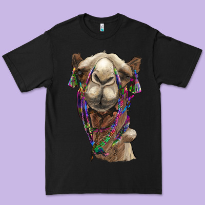 Tie Dye Camel Premium Tee Designed By Barkaloodesign