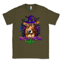 Army Green Hocus Pocus Heifer with Cow and Halloween Classic Tee - texasbilliewilder