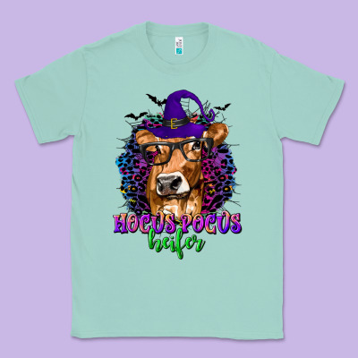 Hocus Pocus Heifer With Cow And Halloween Classic Tee Designed By Texasbilliewilder