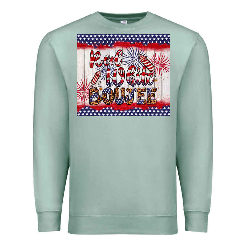 Red White Boujee Premium Sweatshirt by Artiststas | Teevron