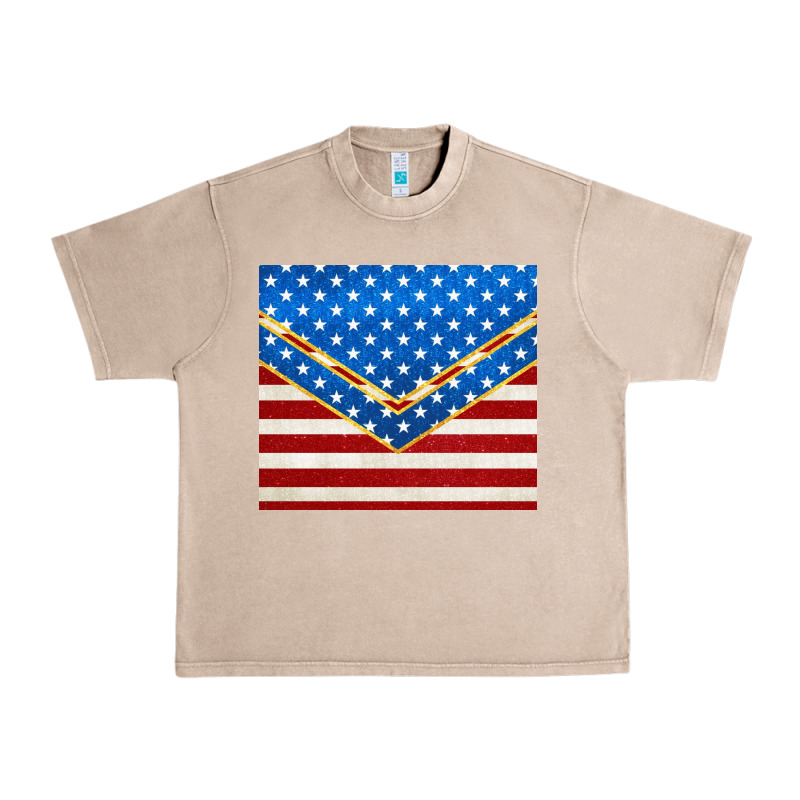 Glitter American Flag Urban Heavy Tee by TumblerDesignByShophia | Teevron