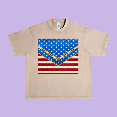 Glitter American Flag Urban Heavy Tee Designed By Tumblerdesignbyshophia