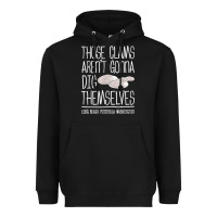 Black Clam Diggers Funny Quote Gift Long Beach Peninsula Heavyweight Hoodie - minhPixels