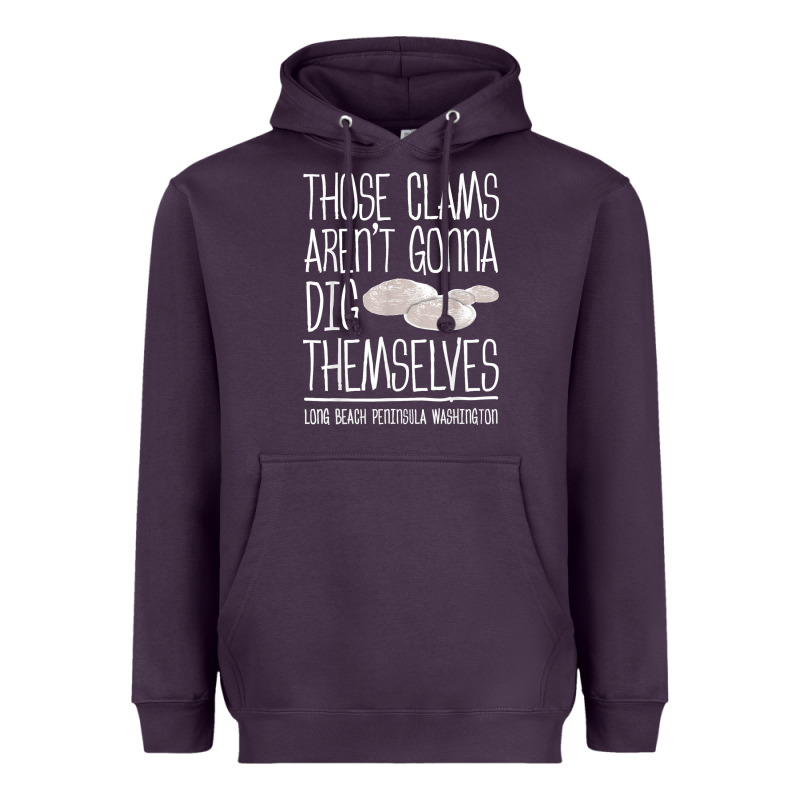 Clam Diggers Funny Quote Gift Long Beach Peninsula Heavyweight Hoodie by minhPixels | Teevron