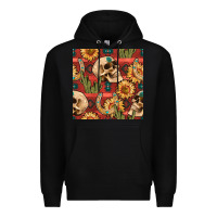 Black western skull aztec seamless pattern Premium Hoodie - BundleAndBundleShop