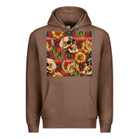 Chestnut western skull aztec seamless pattern Premium Hoodie - BundleAndBundleShop