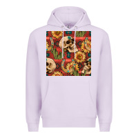 Lilac western skull aztec seamless pattern Premium Hoodie - BundleAndBundleShop