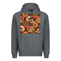Rock western skull aztec seamless pattern Premium Hoodie - BundleAndBundleShop