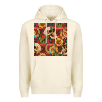 Sandshell western skull aztec seamless pattern Premium Hoodie - BundleAndBundleShop